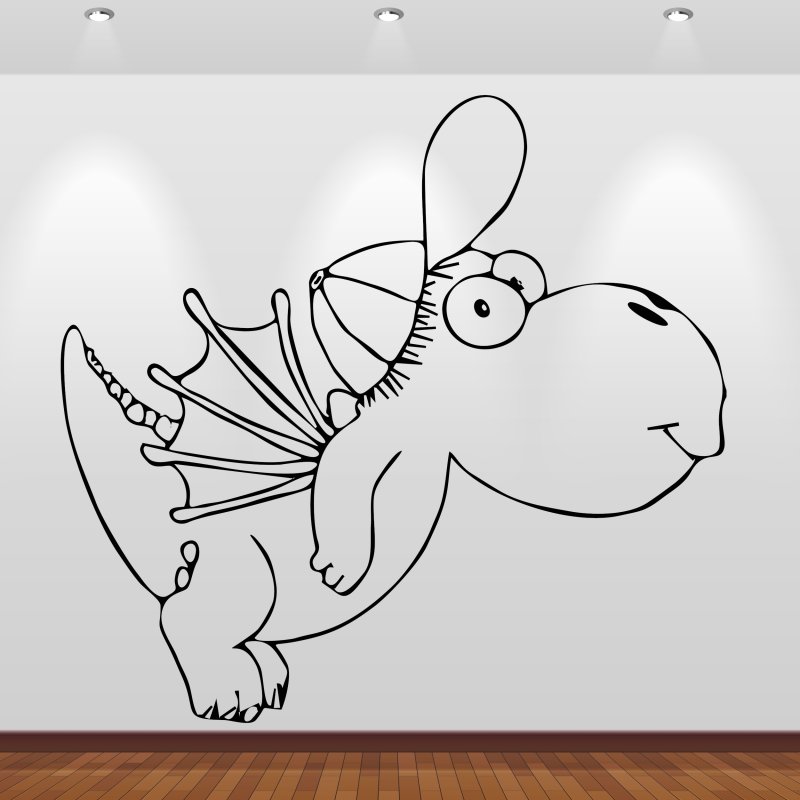 Preview: Wandaufkleber 46202 Drache Kokosnuss